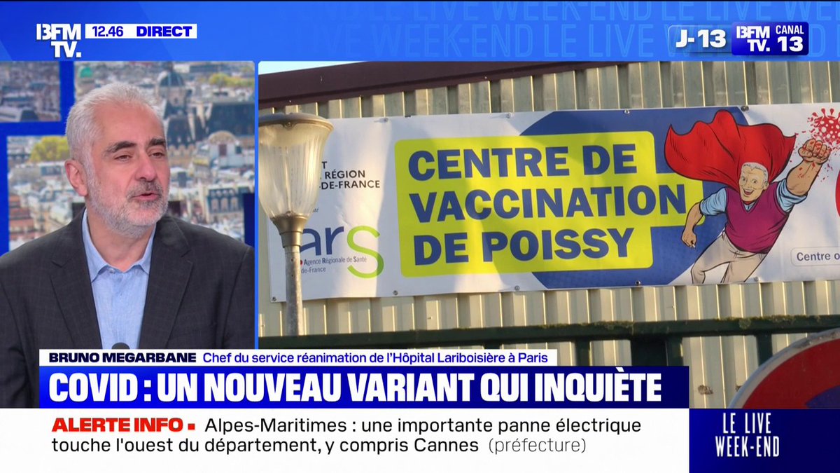 Nouveau variant Covid: "Le virus circule en France" explique Bruno Mégarbane, chef du service réanimation de l'Hôpital Lariboisière à Paris