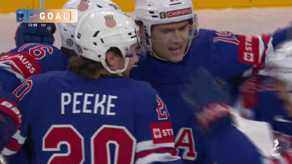 Brady Skjei off the faceoff! 🙌 #MensWorlds #IIHF USA Hockey