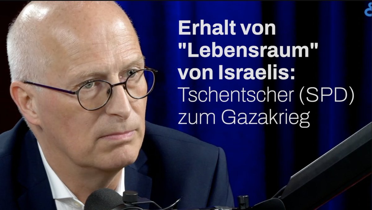 "Lebensraum" für Israelis: Hamburgs Bürgermeister über die Situation und den andauernden Krieg in Gaza. Tschentscher (SPD) rechtfertigt dabei jeden Horror mit dem 7. Oktober.