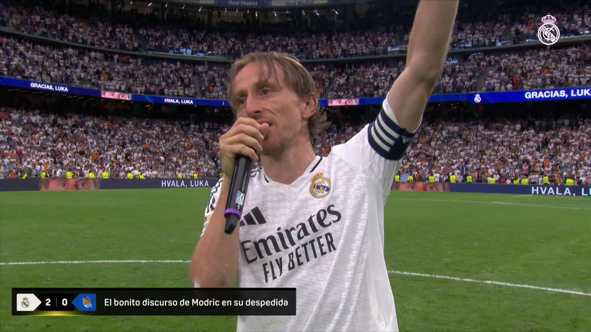 Luka Modric, el hombre que hizo llorar a Florentino Pérez el día que se despidió del Real Madrid 🥺 "No llores porque terminó, sonríe porque sucedió. HALA MADRID Y NADA MÁS" 🤍 #LALIGAenDAZN ⚽