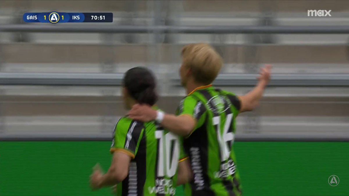 Amin Boudri kvitterar för GAIS! Ett riktigt kämpar mål 💪 📲 Se matchen på Max