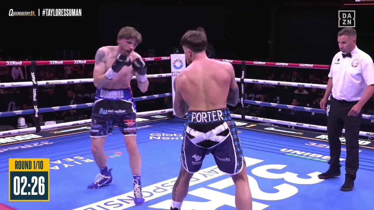 Another one! ✌️ Aston Brown DROPS Reece Porter THREE times in the first round and it’s OVER!! 👊 #TaylorEssuman | Tonight | Live on DAZN
