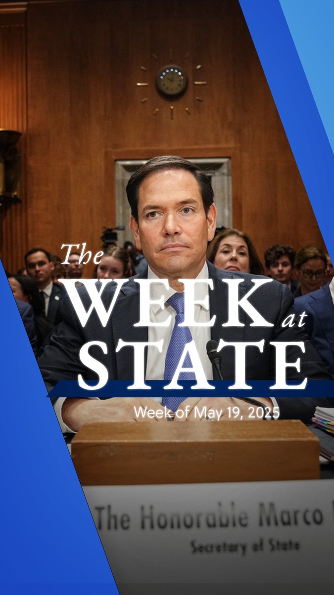 This week at State, Secretary Marco Rubio joined Vice President JD Vance at Pope Leo XIV’s inauguration mass and went before Congress to discuss advancing President Donald J. Trump’s America First foreign policy. President Trump also spoke with Russian President Putin about ending the Russia-Ukraine war.