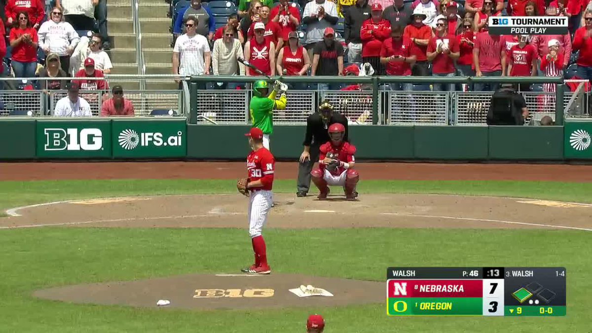 WALSH SENDS US TO THE SEMIS. #HUSKERSWIN!