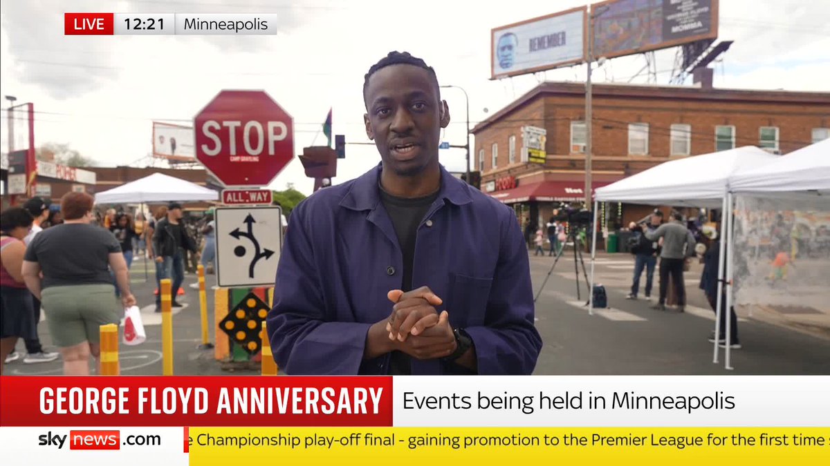 Five years ago, George Floyd was murdered in Minneapolis by police officer Derek Chauvin, who knelt on his neck for over nine minutes. Sky's Shingi Mararike reports from the US on how the anniversary is being marked ⬇️ Latest: 📺 Sky 501 and YouTube