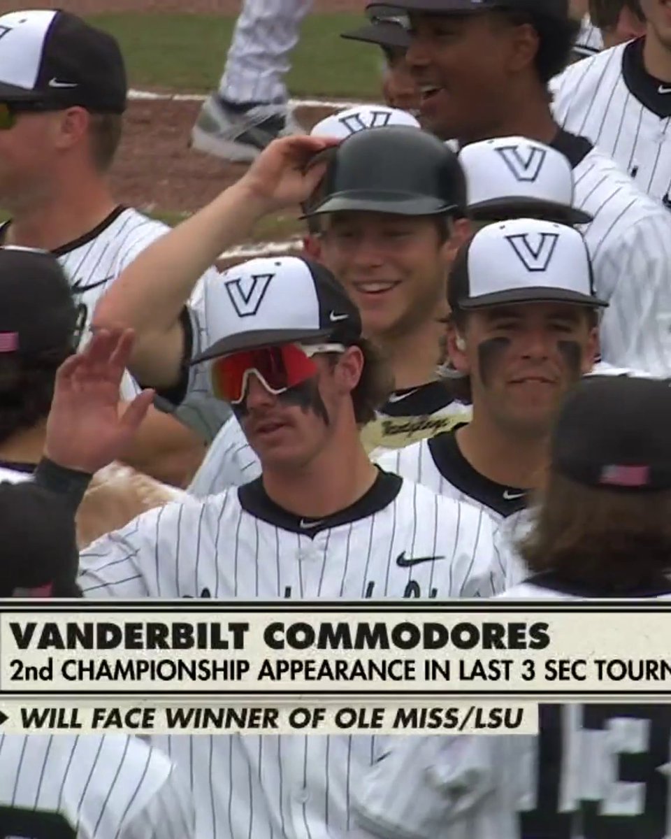 THE VANDY BOYS RUN RULE TENNESSEE ⚓ Vanderbilt Baseball advance to the SEC tournament championship for the 13th time in program history!