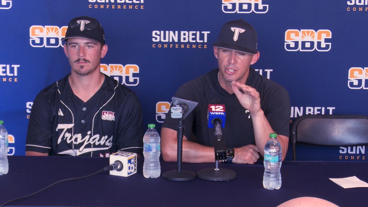 𝗘𝗬𝗘 𝗧𝗘𝗦𝗧. Skylar Meade sounds off—if you watch college baseball, a 39-win Troy Baseball ⚔️ club is an NCAA Tournament team. ☀️⚾️