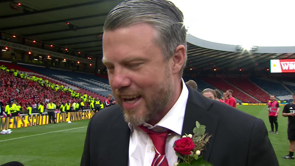 Jimmy Thelin shares his thoughts after managing Aberdeen FC to #ScottishCup glory 🔴🏆 "This is for everyone in Aberdeen." 🗣️ 𝑃𝑟𝑒𝑠𝑒𝑛𝑡𝑒𝑑 𝑏𝑦 SBK | 18+ | 𝑃𝑙𝑒𝑎𝑠𝑒 𝐺𝑎𝑚𝑏𝑙𝑒 𝑅𝑒𝑠𝑝𝑜𝑛𝑠𝑖𝑏𝑙𝑦