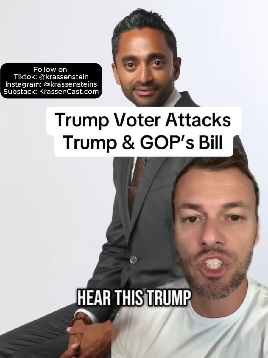 Trump Voter Chamath Palihapitiya just came out in a huge way against the Trump-backed, GOP House Approved "Big not-Beautiful Bill". Trump Regret? Trumpgret?
