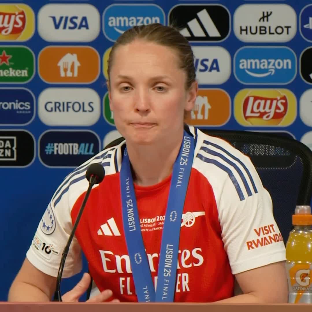 To be sitting here off the back of winning the ultimate trophy for club footballers is definitely the best moment of my career" 🌟 Kim Little reflects on her incredible journey with Arsenal from joining in 2008 to now lifting a European trophy 🏆