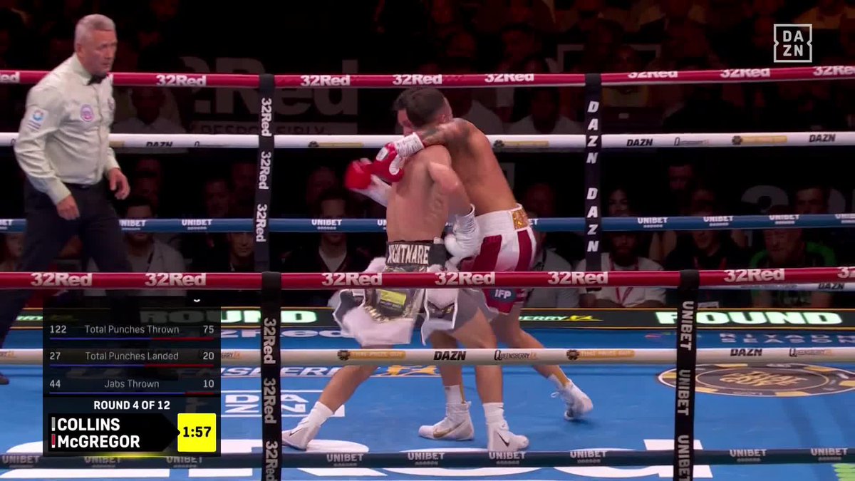 IT'S OVER‼️ Nathaniel Collins KNOCKS DOWN Lee McGregor THREE times in round 4!!! 😱 #TaylorEssuman | Live NOW on DAZN