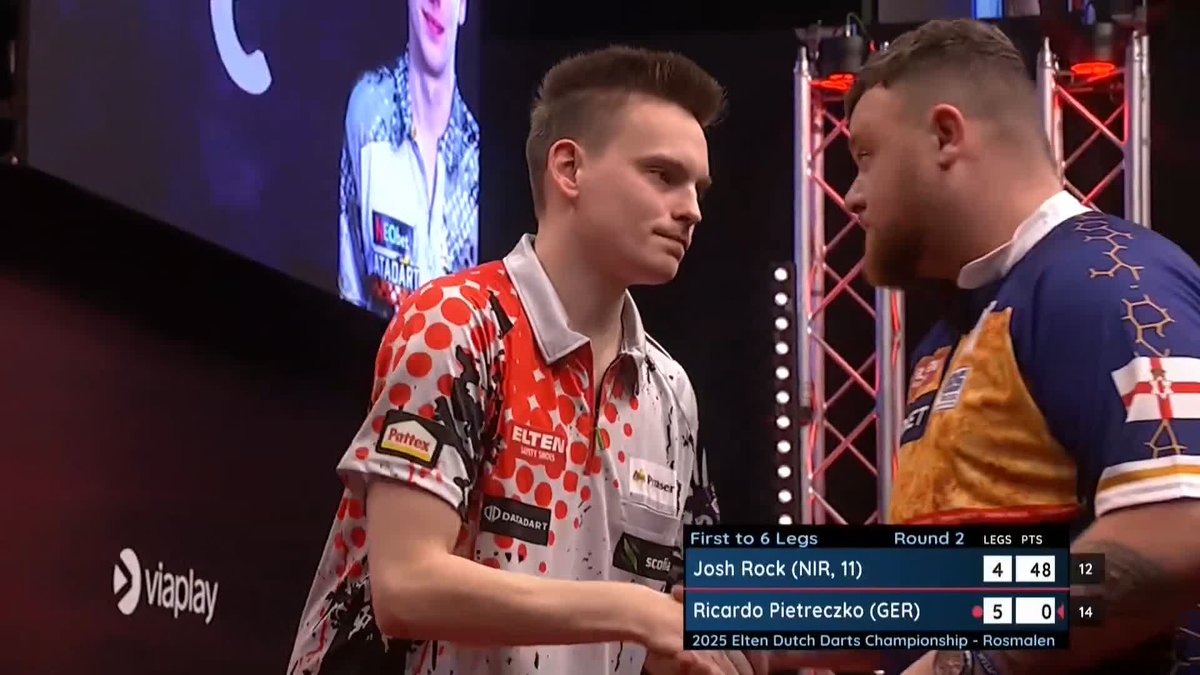 PIKACHU BEATS ROCK! The defending champion is out! Ricardo Pietreczko beats Josh Rock for the first time in his career, as he books his place in the Last 16, beating the Northern Irishman 6-4! 📺 #ET7 | R2