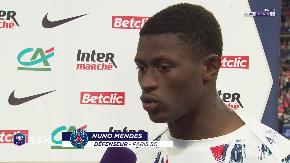 🎙️Nuno Mendes 🇵🇹: « C’est un trophée de plus. […] Maintenant il faut se reposer avant notre GRANDE FINALE. » La semaine va être LOOOOOONGUE