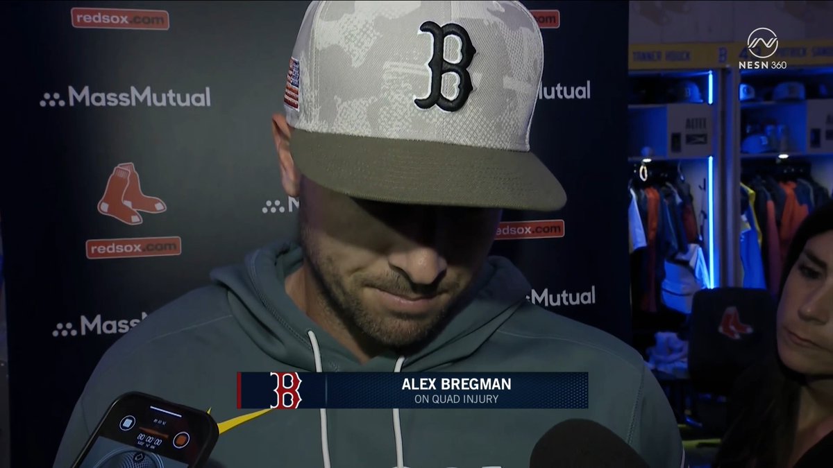 Alex Bregman was visibly upset giving an update on his injury 💔 "Pretty severe right quad strain. Pretty similar to '21."