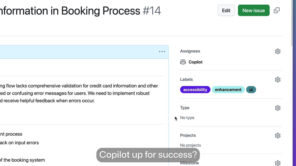 Set up your new GitHub Copilot agent for success! 🚀 This video will show you how to: ✅ Define clear, well-scoped issues. ⚙️ Utilize Copilot custom instructions effectively. 💻 Ensure a proper development environment setup. 🔗 Grant tool access via the Model Context Protocol (MCP). Watch and then head over to Docs for more tips! 👇