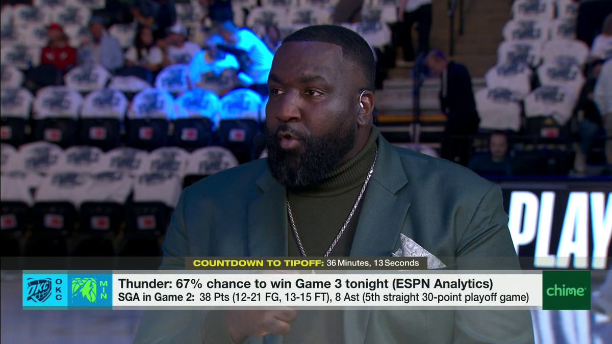 "I would've done sent the double team [for SGA] when they jet landed yesterday." @kendrickperkins says the Wolves have to double-team the MVP to contain him 😅