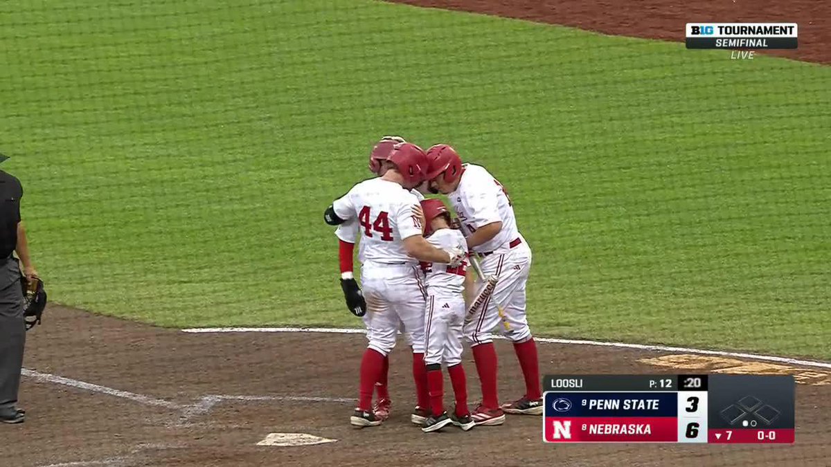 "This guy's unstoppable in the Big Ten Tournament!" 🗣️ Gabe Swansen launches ANOTHER #B1GBaseball tourney homer for Nebraska Baseball to extend their lead to 6-3 🙌 #B1GBaseball on Big Ten Network 📺