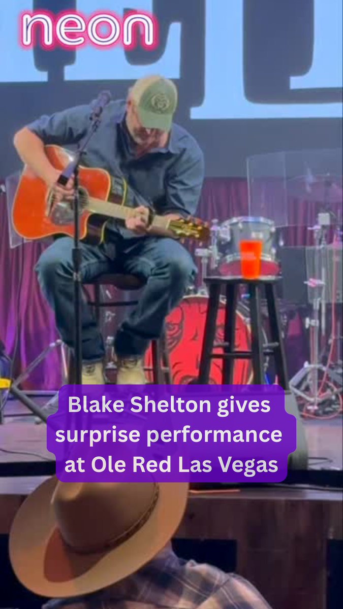 What an experience! Country superstar @BlakeShelton surprised fans with a pop-in performance Saturday afternoon at Ole Red, the music venue and restaurant he co-owns on the Las Vegas Strip. Fans were shook as Shelton walked on stage and performed a 30-min acoustic set.