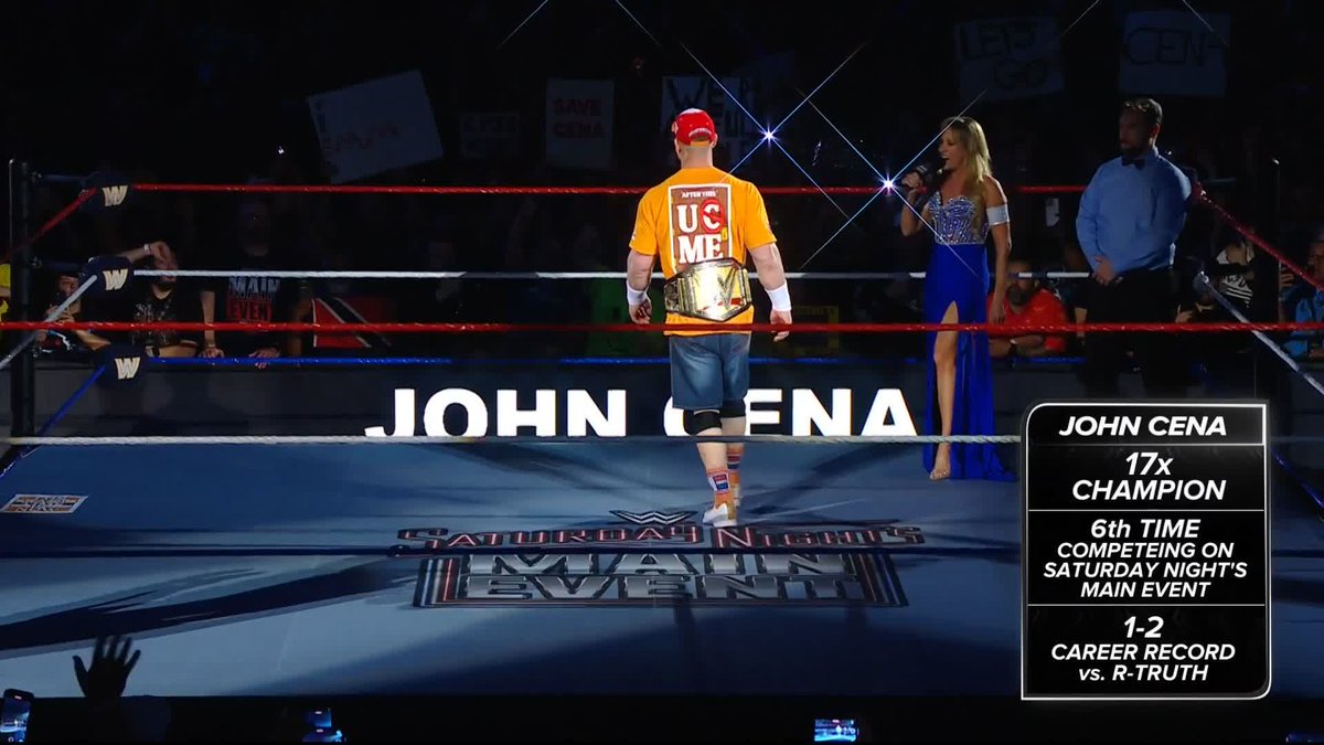 THE CHAMP IS HERE 👀 John Cena returns to #SNME to battle R-Truth happening NOW! #SNME