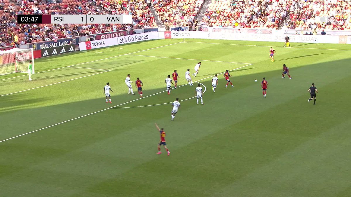 🤯 TWO GOALS IN FOUR MINUTES FOR RSL 🤯 Diego Luna doubles @RealSaltLake's lead over the 'Caps.