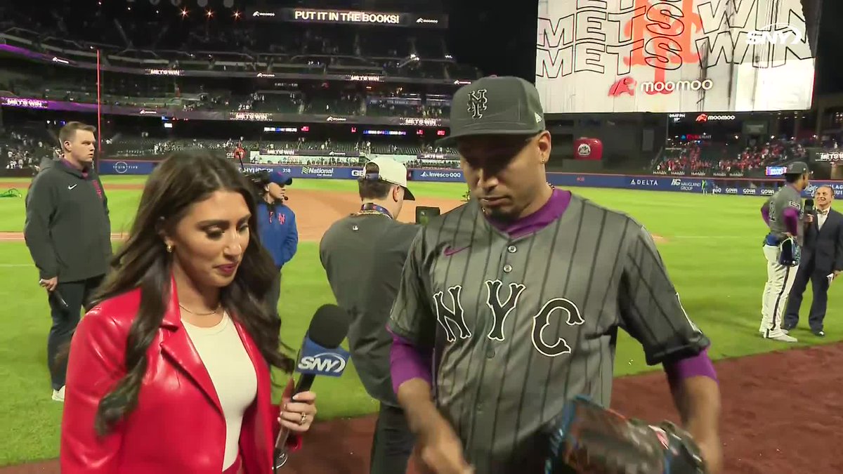 "I felt great today" Edwin Díaz caught up with Michelle Margaux following a strong pitching performance by the Mets in their 5-2 victory over the Dodgers: