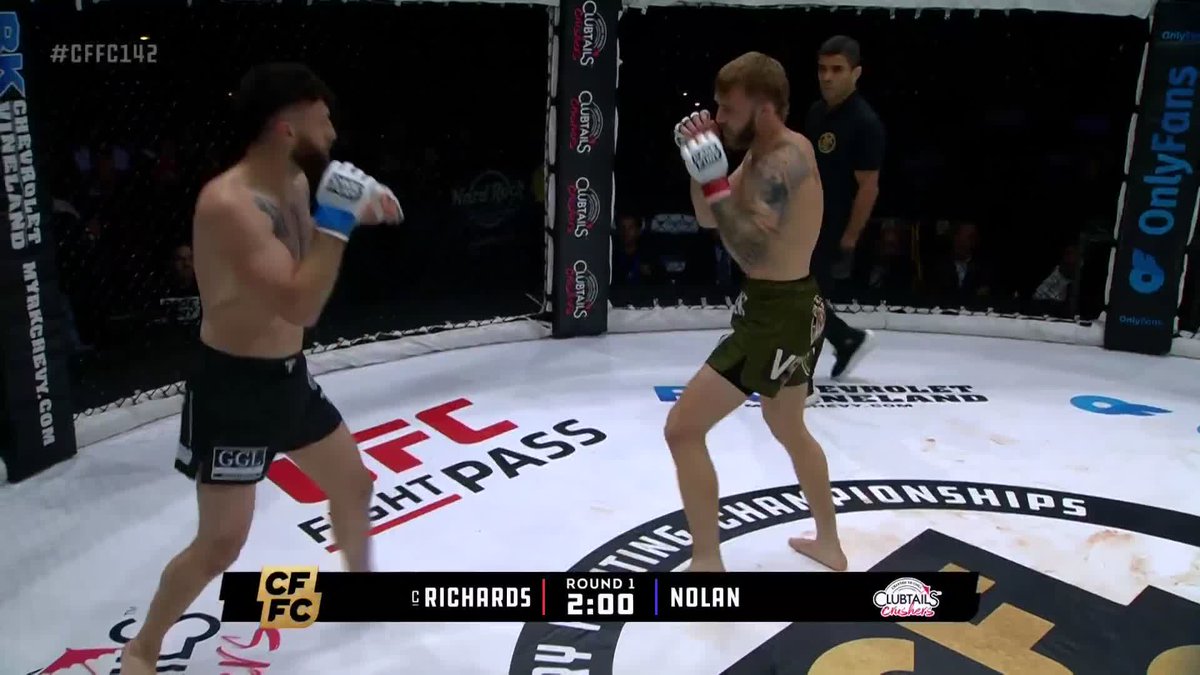 💣 That Marine has got grenades in his gloves!!! Eric Nolan is your NEW CFFC WELTERWEIGHT CHAMPION! #CFFC142