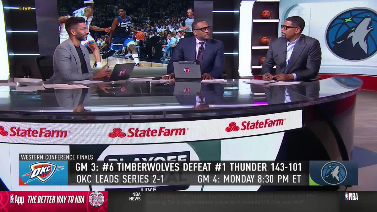 "[Terrence Shannon Jr.] had 15 today, and SGA had 14 [points]." 👀 Dr. Jalen Anthony Rose spoke on the boost Minnesota's bench gave them in a crucial Game 3 🗣️