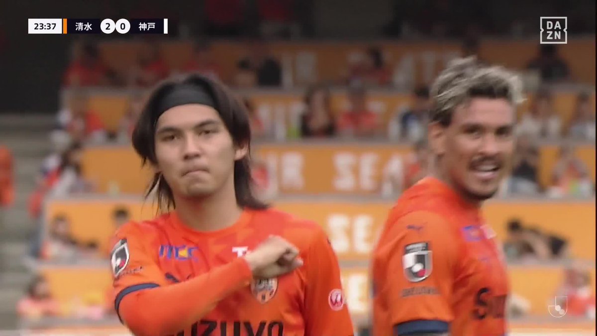 立て続けの一撃 先制直後に早くも追加点⚽ CKから豪快に頭でネットを揺らす! #高木践 今季2ゴール目🔥 🏆明治安田J1第18節 🆚清水×神戸 🆓#DAZN ライブ配信中 #Jみようぜ #Jリーグ #清水神戸