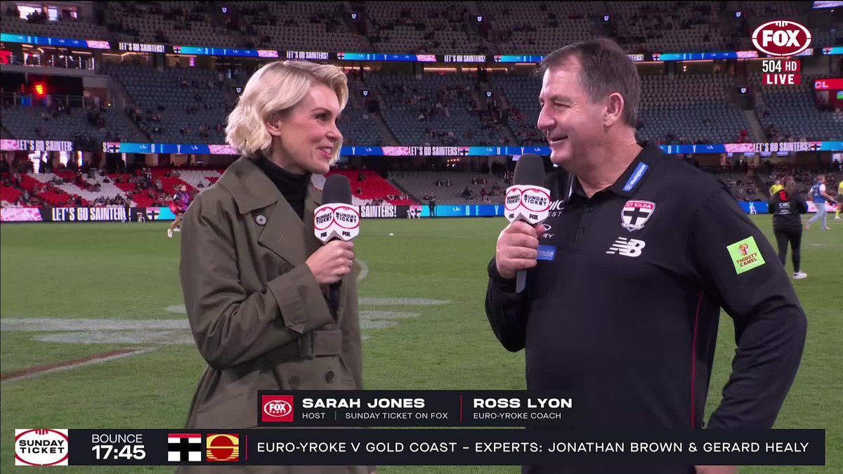 "Chock full of talent, aren't they? The AFL nepo baby." 👀 Ross Lyon speaks on the Saints facing the Suns! 👊 📺 Watch #AFLSaintsSuns on ch.504 or stream on Kayo: ✍️ BLOG 🔢 MATCH CENTRE