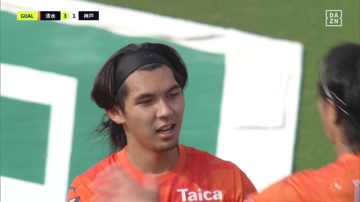 本人も驚きの表情 #高木践 CKからこの試合2ゴール目⚽ 再び清水が2点差に突き放す! 🏆明治安田J1第18節 🆚清水×神戸 🆓#DAZN ライブ配信中 #Jみようぜ #Jリーグ #清水神戸