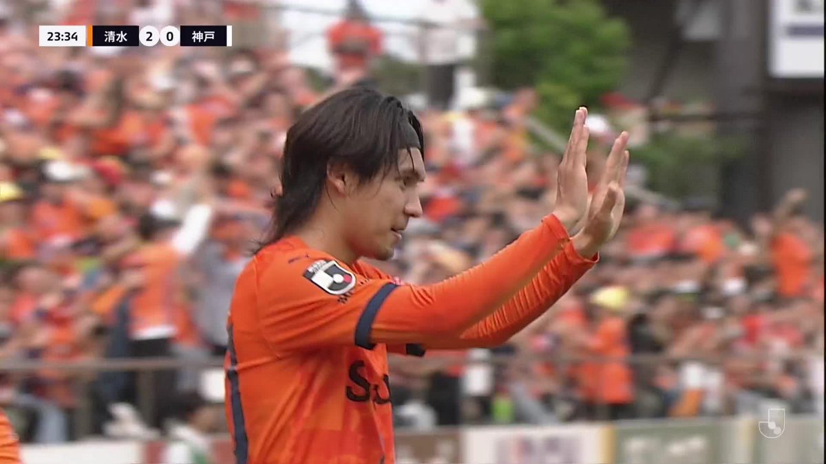 コーナーキックから #高木践 のヘディング！👏 🎦 ゴール動画 🏆 明治安田Ｊ１リーグ 第18節 🆚 清水vs神戸 🔢 2-0 ⌚️ 24分 ⚽️ 高木 践（清水) #Ｊリーグ