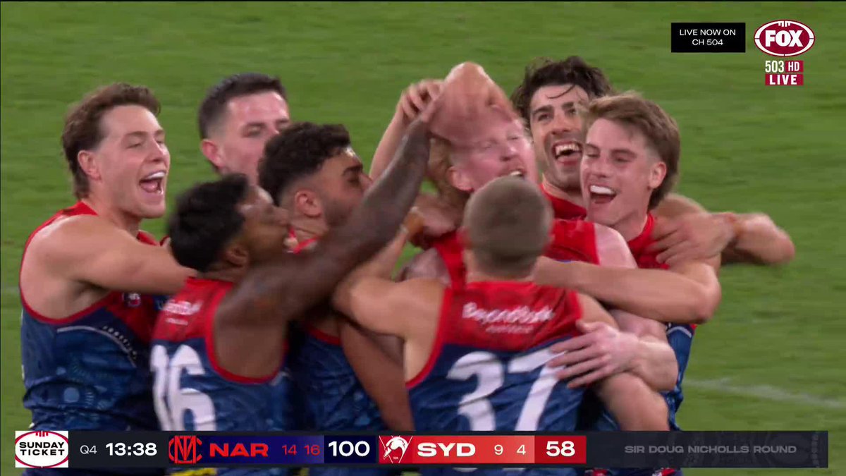 "Suddenly footy is fun again." Clarry brings up the century for the Dees with a nail in the coffin. ⚰️ 📺 Watch #AFLDeesSwans on ch.503 or stream on Kayo: ✍️ BLOG 🔢 MATCH CENTRE