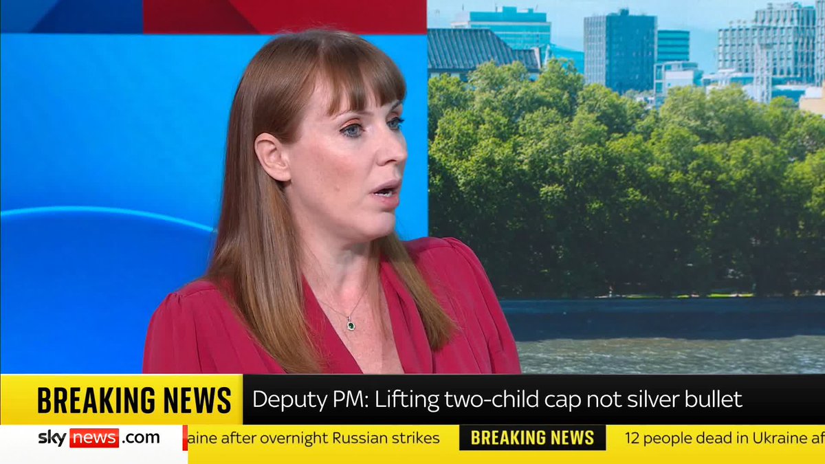 "It's not a silver bullet" Deputy PM Angela Rayner will not confirm reports Sir Keir Starmer wants to scrap the two-child benefit cap, when challenged by Sky's Trevor Phillips #TrevorPhillips 📺 Sky 501, Virgin 602, Freeview 233 and YouTube