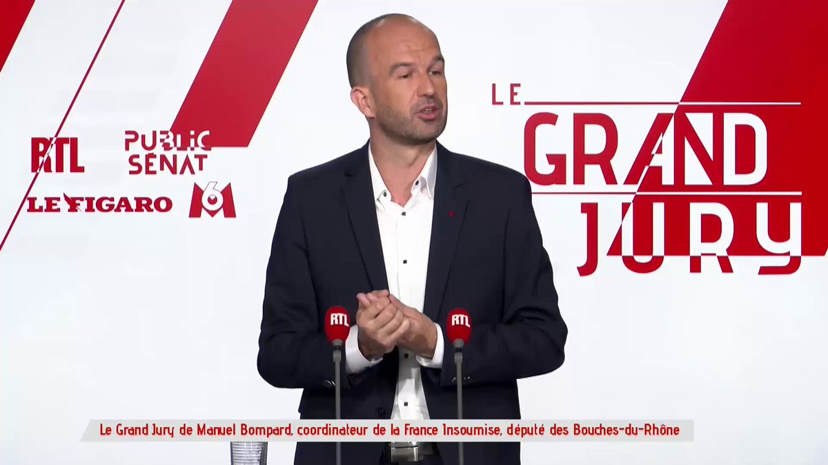 🗣️ Une primaire à gauche ? "Il ne faut pas prendre les gens pour des imbéciles." Le député La France insoumise des Bouches-du-Rhône Manuel Bompard dans #LeGrandJury M6 Info Le Figaro Public Sénat.