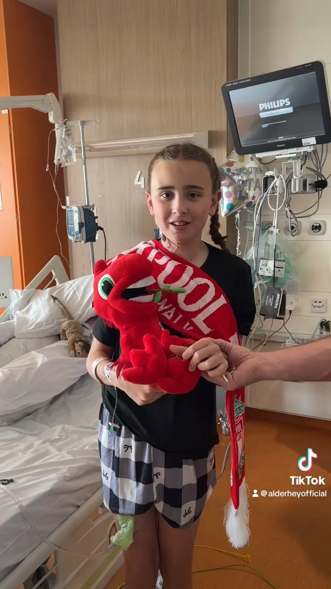 Later today, Liverpool FC will receive the Premier League trophy 🏆 So we’ve got a special message for our good friends from some big Reds here at Alder Hey ❤️ #LFC #YNWA #PL