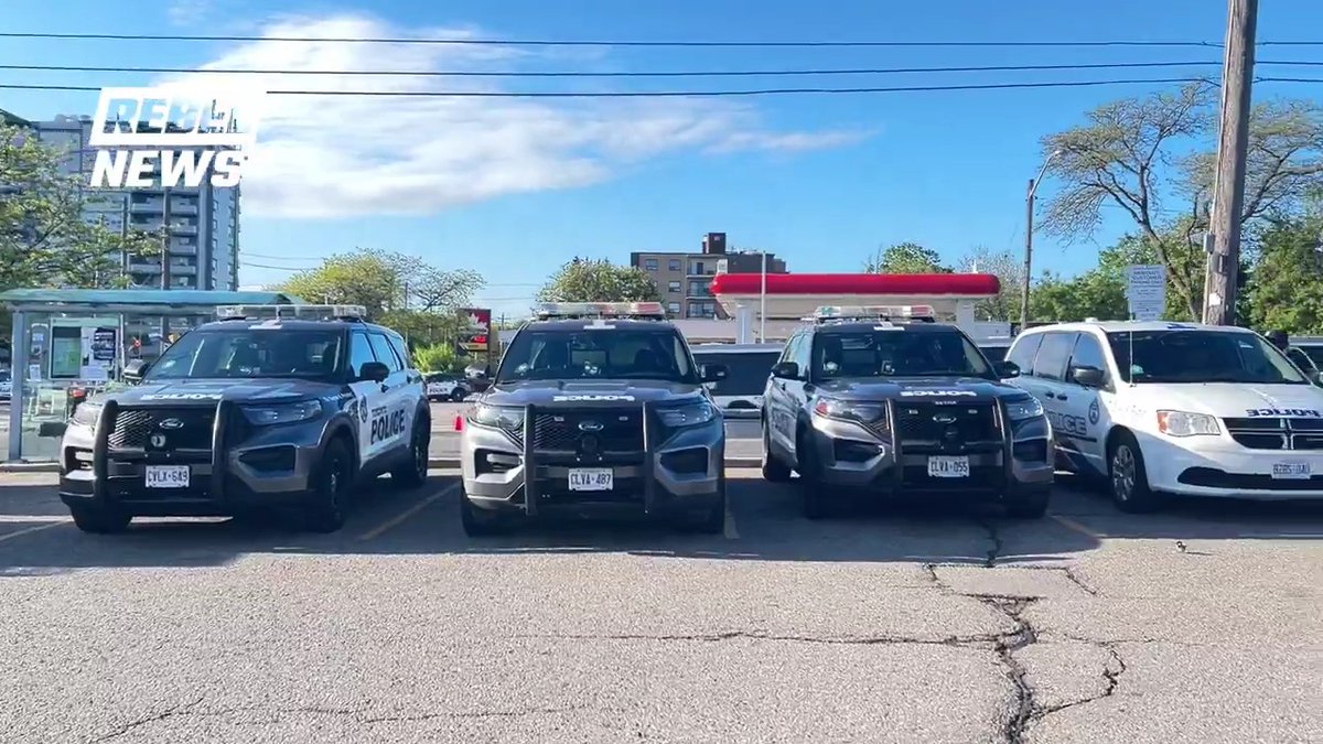 Heavy police presence at Bathurst and Sheppard intersection in North York, Ontario, preparing for todays annual Walk with Israel and any counter demonstrations.