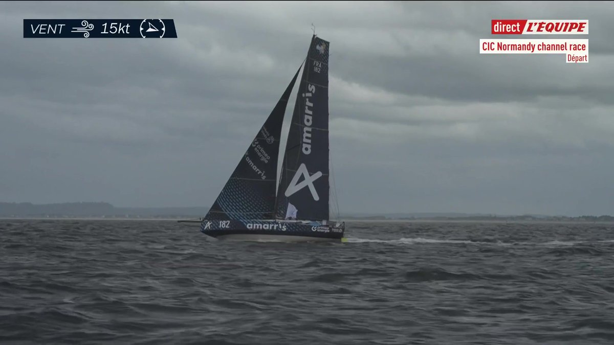 La CIC Normandy Channel Race est lancée, et ça commence très fort ! ⛵ #lequipeVOILE avec CIC, construire avec le monde du sport / CIC Normandy Channel Race #cicncr2025