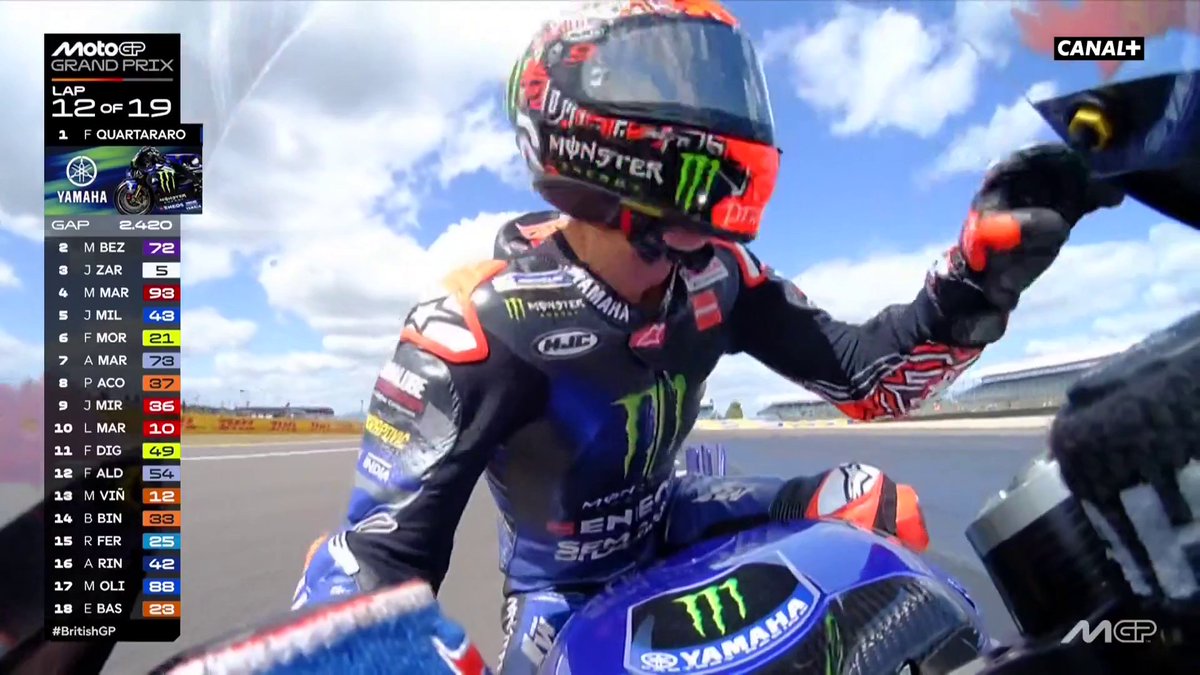 NOOON C'est l'abandon sur panne mécanique pour Fabio Quartararo qui était en tête avec 4s d'avance 😭😭 #BritishGP | #MotoGP