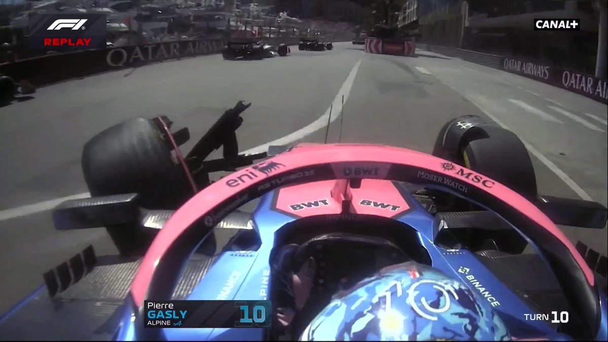 ❌ Panne de freins pour Pierre Gasly qui percute violemment Yuki Tsunoda ! L'image est impressionnante... 😳 #MonacoGP #F1