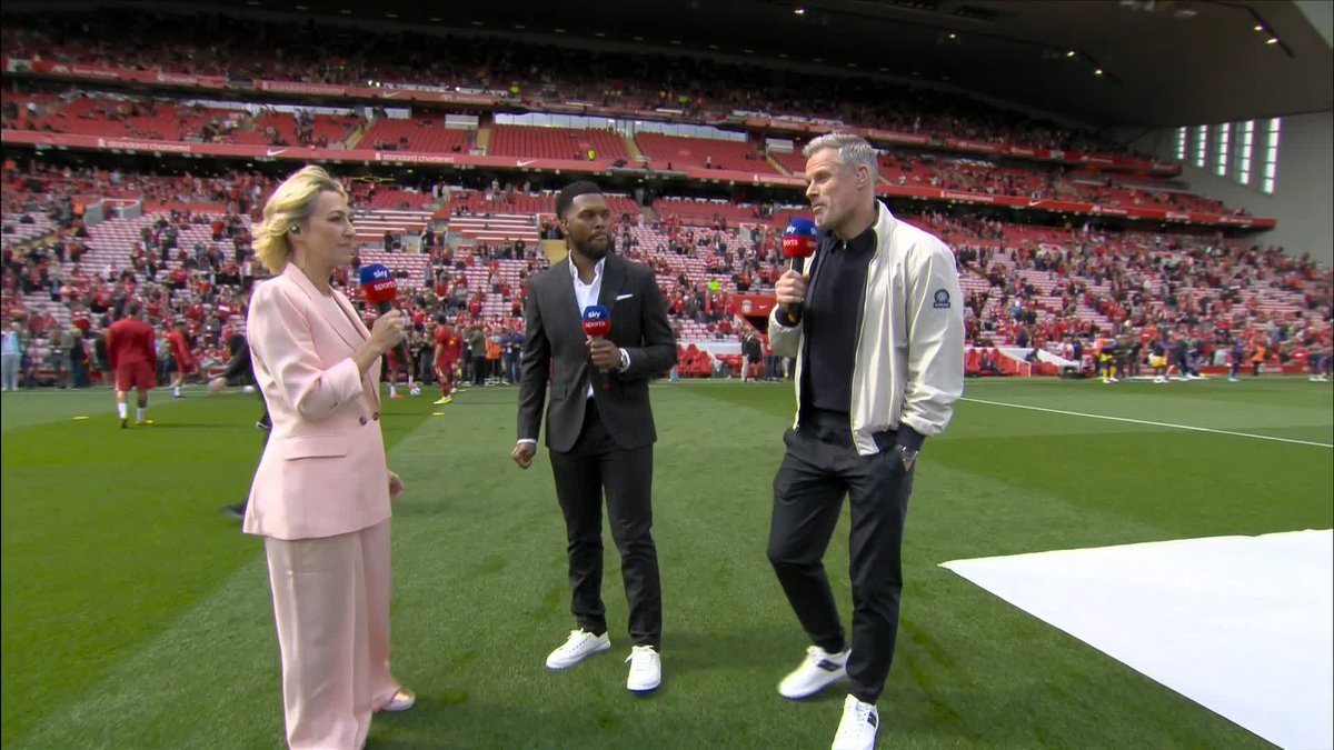 "Its party time!" 🥳 Jame Carragher is soaking this all in for Liverpool 🏆
