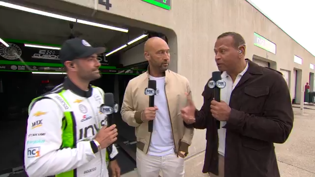 “Sometimes you play in the Bronx and it sounds like 300,000 people, but to actually see 300,000 people is pretty overwhelming” Jack Harvey talks with Derek Jeter and Alex Rodriguez ahead of the #Indy500