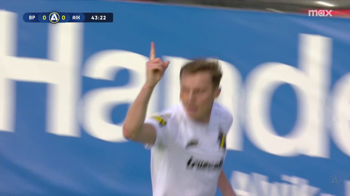 1-0 AIK! Johan Hove prickar påpassligt in returen ⚫🟡 📲 Se matchen på Max