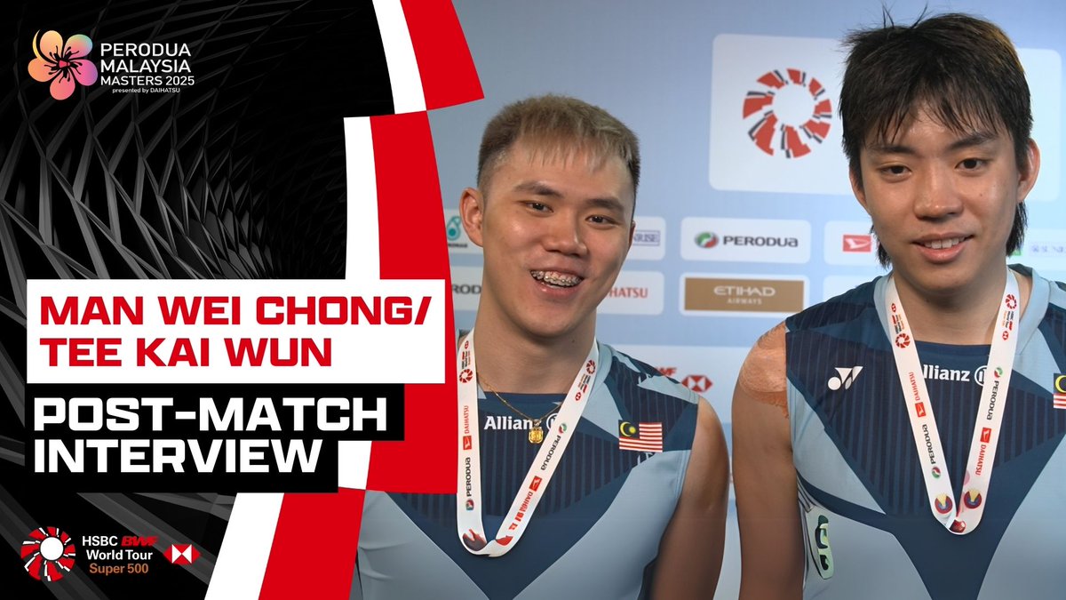 Golden moment at home for ๐ฒ๐พ Man Wei Chong and Tee Kai Wun! Hear what the champions had to say after making history. ๐ Read more ๐ #BWFWorldTour #MalaysiaMasters2025