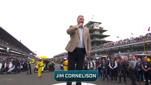 Always an INCREDIBLE moment: Back Home Again in Indiana at the #Indy500 with Jim Cornelison and the @LifeatPurdue All-American Marching Band.