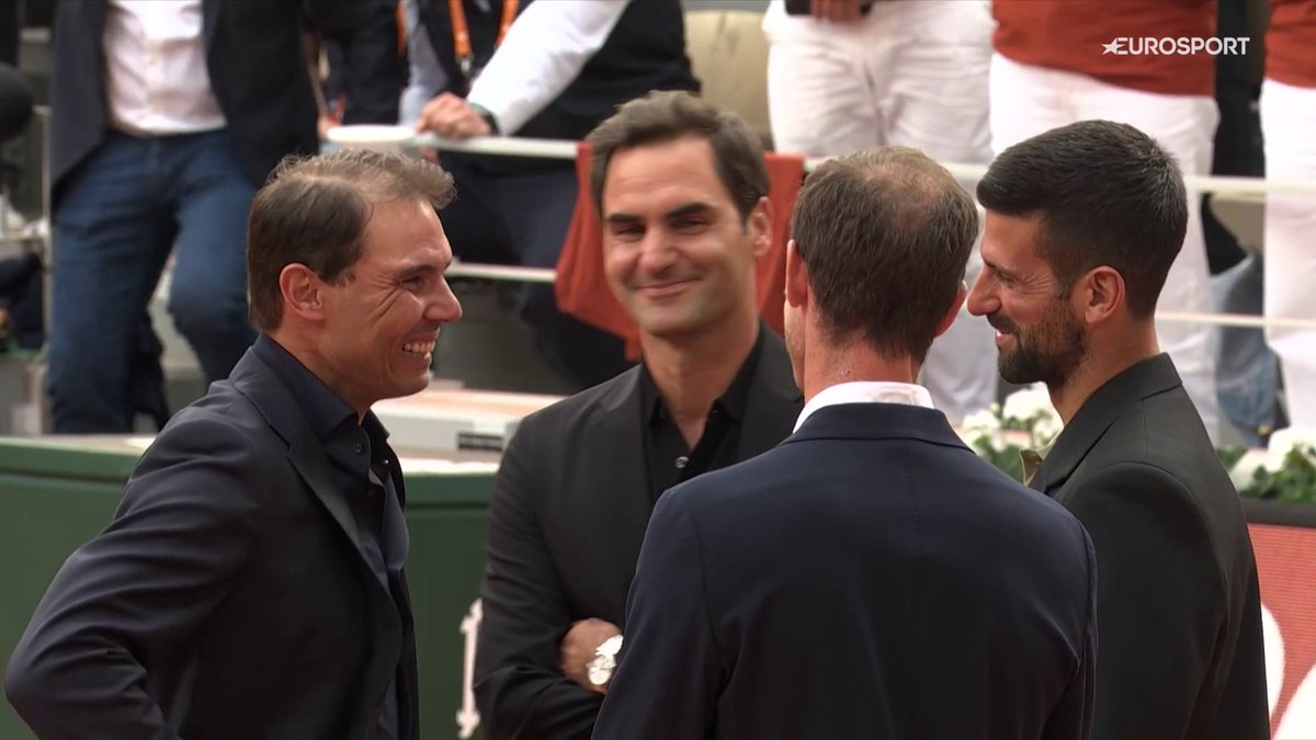Djokovic, Nadal, Federer and Murray reunite in Paris. 🥹❤️ The Golden Era.