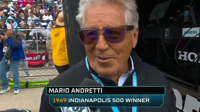 These guys know a little something about the #Indy500. Mario and Michael Andretti are with Georgia Henneberry.
