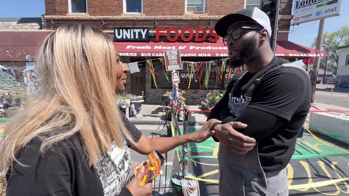 A black business owner angrily confronts George Floyd's aunt. 5 years after Floyd's death, Minneapolis is still burning. Watch our full video report here: