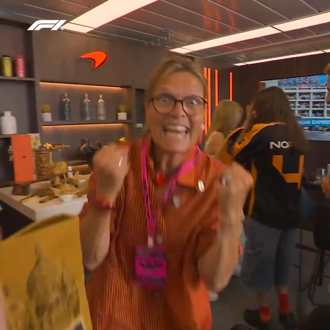 Brilliant reactions from Lando's mum 😍 #F1 #MonacoGP