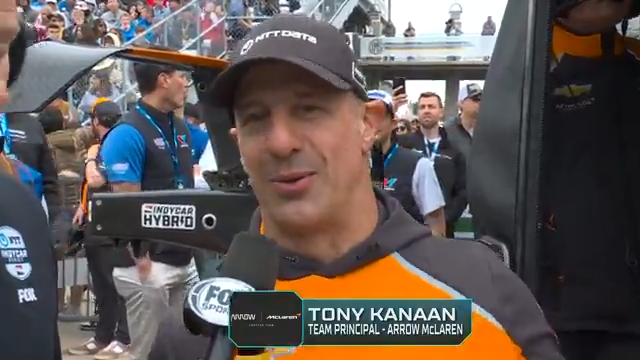 How will this delay impact Kyle Larson and his attempt at the #Indy500 &amp; Coca-Cola 600 double? Tony Kanaan is with Kevin Lee.