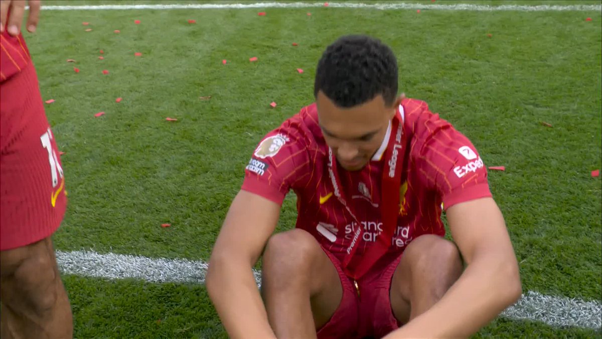Caption this... 💭 What is going through Trent Alexander-Arnold's head right now in front of the Kop?
